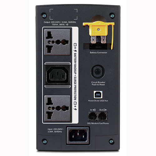 APC Back-UPS 700VA, 230V, AVR, Universal and IEC Sockets APC Back-UPS 700VA, 230V, AVR, Universal and IEC Sockets