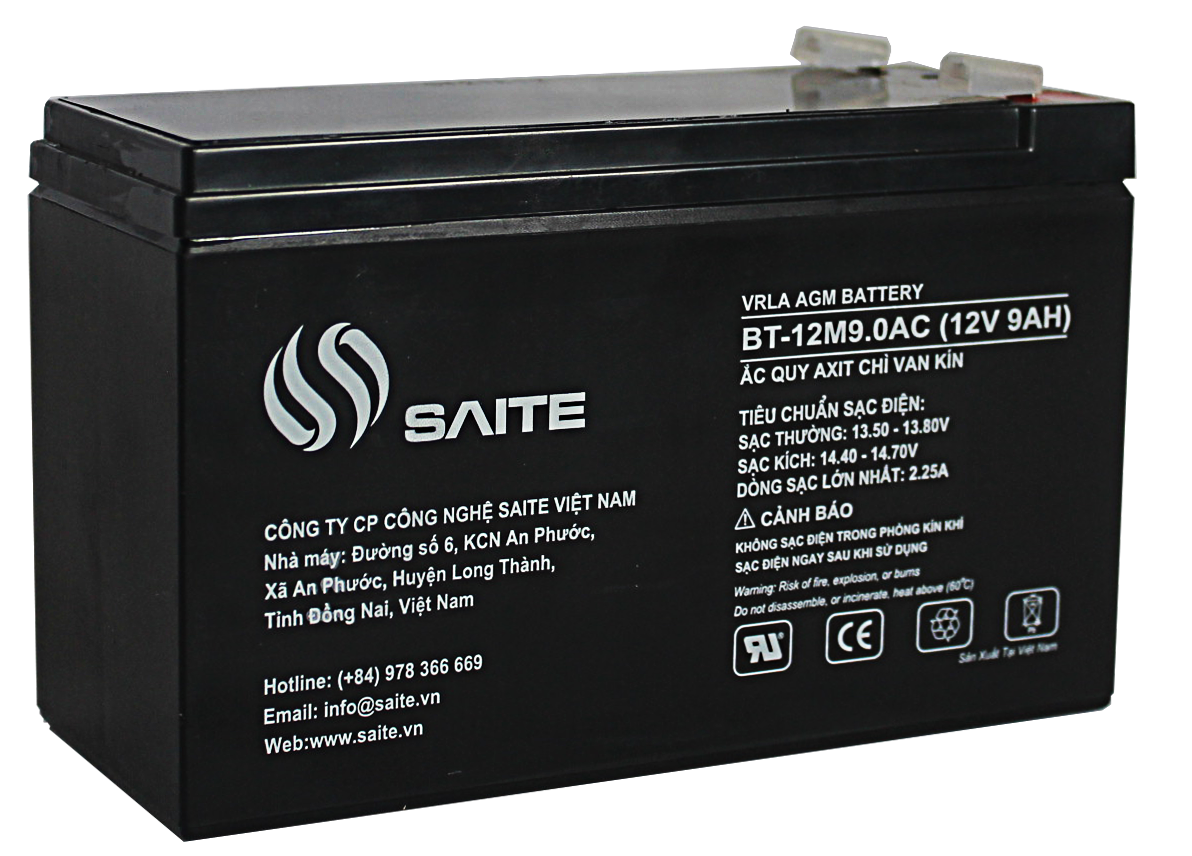 Ắc quy SAITE BT-12M9.0AC 12V 9AH Ắc quy SAITE BT-12M9.0AC 12V 9AH
