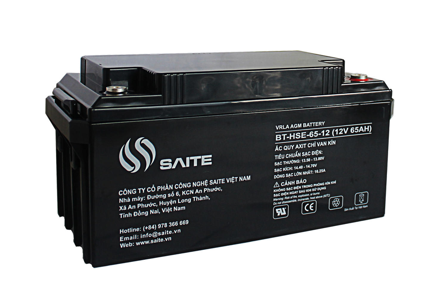 Ắc quy SAITE BT-HSE-65-12 12V 65AH Ắc quy SAITE BT-HSE-65-12 12V 65AH