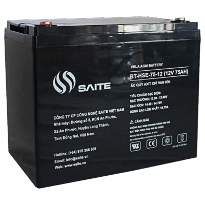 Ắc quy SAITE BT-HSE-75-12 12V 75AH