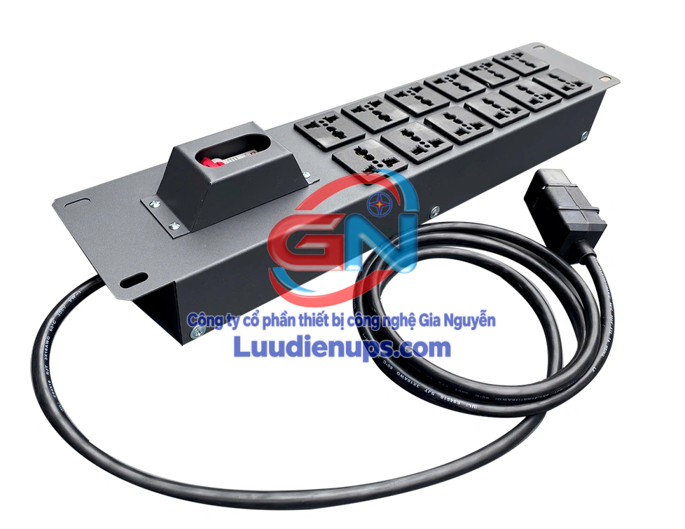 Thanh nguồn PDU 6 ổ cắm 3 chân - lắp tủ Rack Thanh nguồn PDU 6 ổ cắm 3 chân - lắp tủ Rack